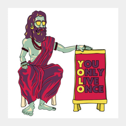 YOLO Square Art Prints