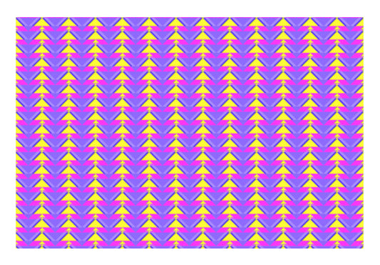 Trippy Triangles | Purple yellow Wall Art
