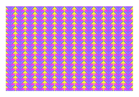 Trippy Triangles | Purple yellow Wall Art