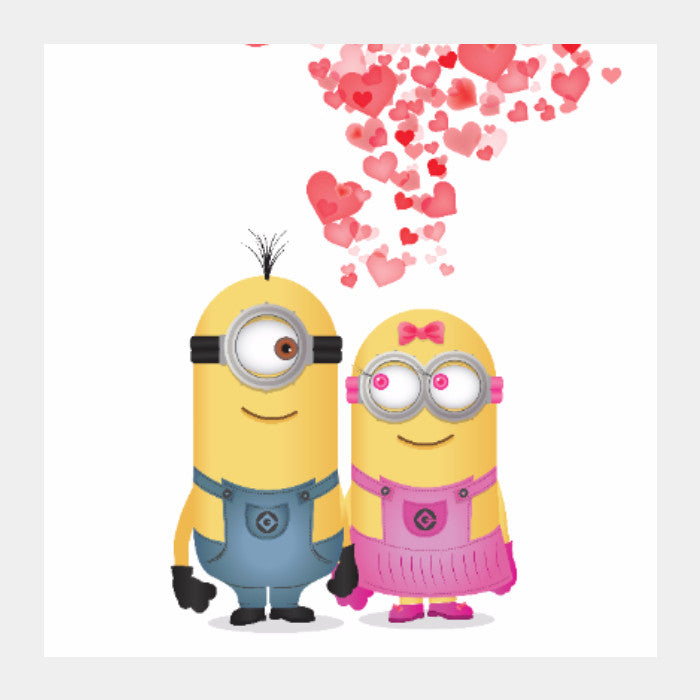 Square Art Prints, Minion Lovers Square Art