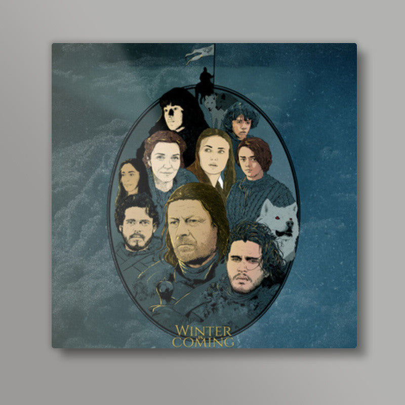 Game Of Thrones | Winter Is Coming Square Art Prints