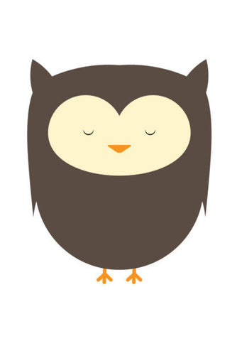 Cute Brown Owl Art PosterGully Specials