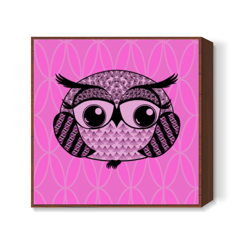 Baby Boo Boo owlie Square Art Prints