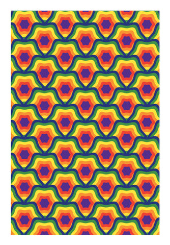Bright Colours Geometric Art PosterGully Specials