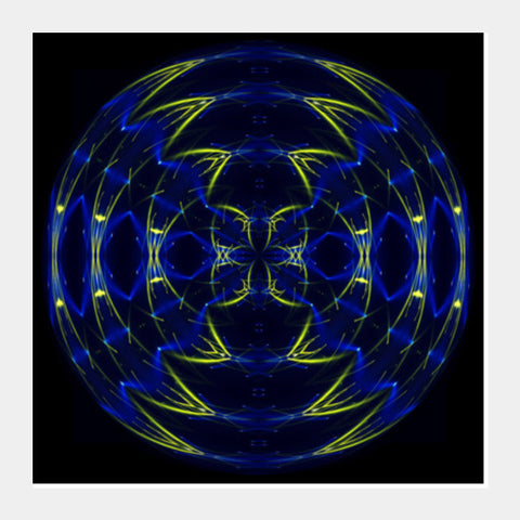 Abstract Motion Sphere Digital Energy Waves Background Square Art Prints PosterGully Specials