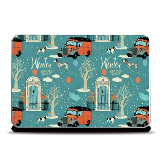 Four seasons Set of four seamlesss Laptop Skins