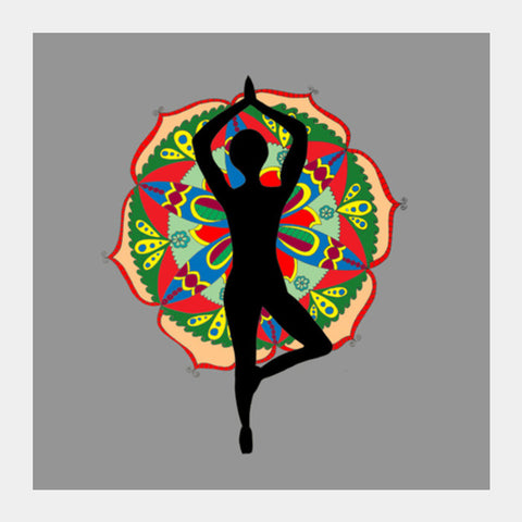 Yoga | Zentangle | Mandala | Doodle Square Art Prints