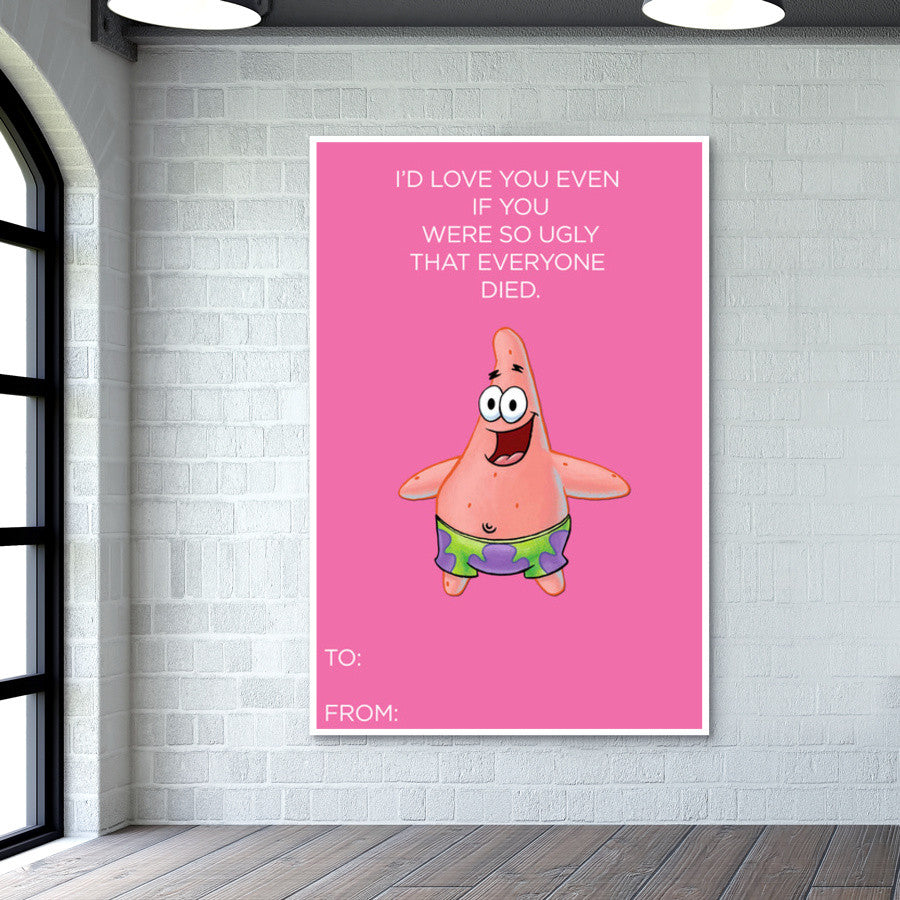 Patrick star knows TRUE LOVE Wall Art