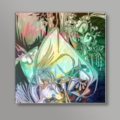 Krishna Modern Art Square Art Prints