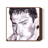 Superstar Aamir Khan is the Thinking Khan Square Art Prints