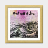 Great Wall of China Premium Square Italian Wooden Frames