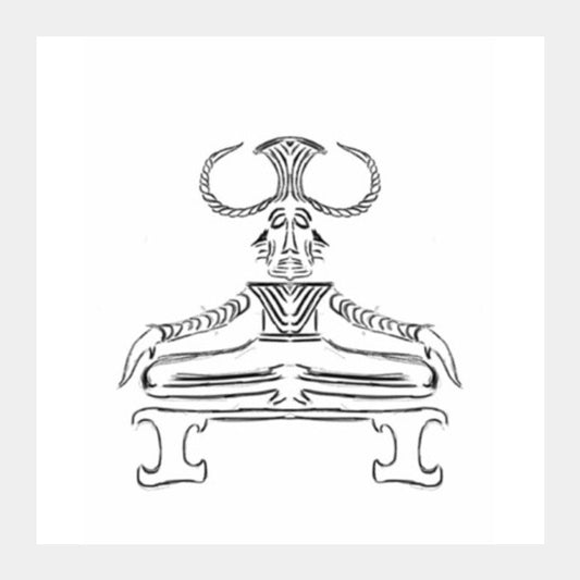 Square Art Prints, Shiva- the mahayogi Square Art Prints