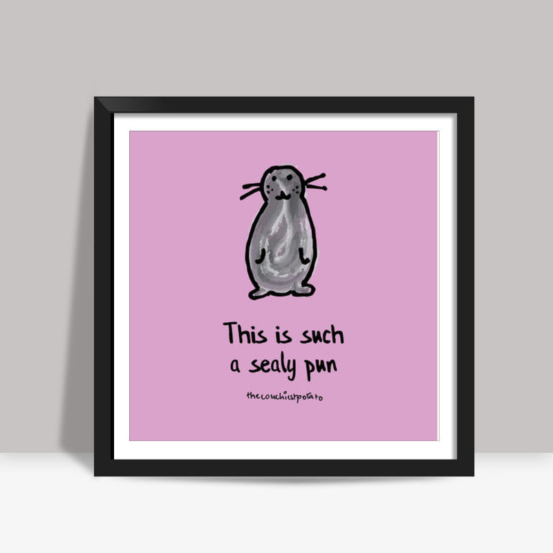 Sealy Pun | The couchiest potato Square Art Prints