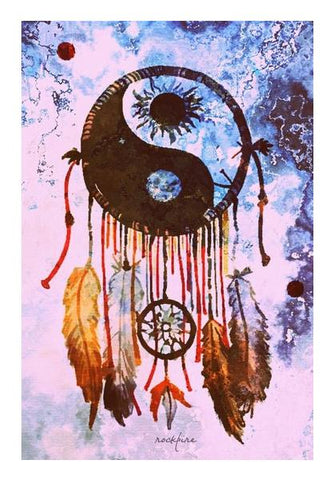 YinYang DreamCatcher Wall Art PosterGully Specials