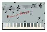 Wall Art, Piano Keys And Music Notes Design Illustration Wall Art