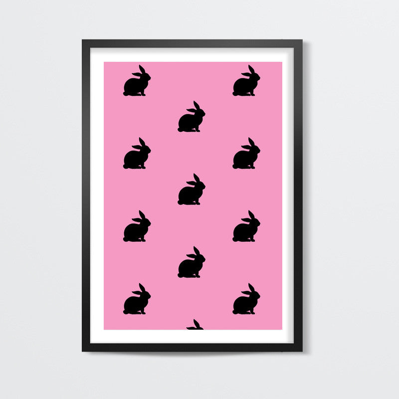 Bunnies Pink Wall Art