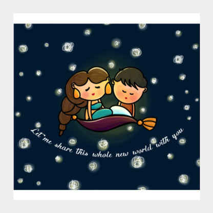 A Whole New World Square Art Prints