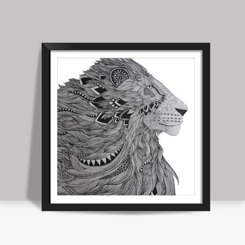 He isnt a tame lion Square Art Prints