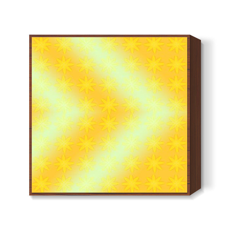 Seamless Yellow Flowers Square Art