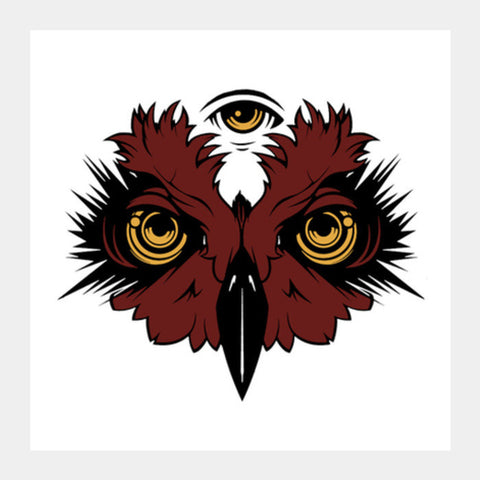 Wise Owl Square Art Prints PosterGully Specials