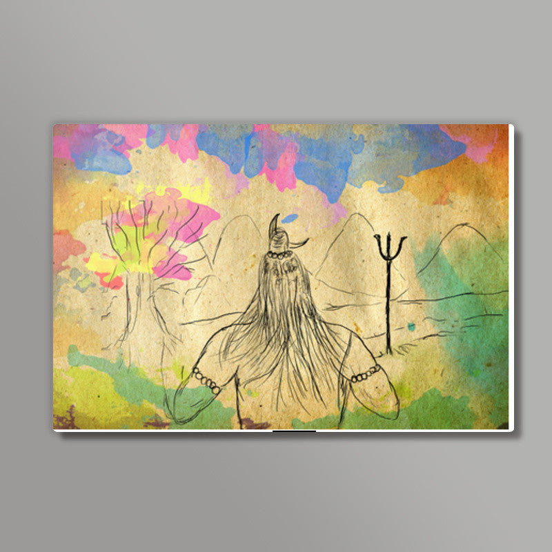 Shiva in Kailash Wall Art