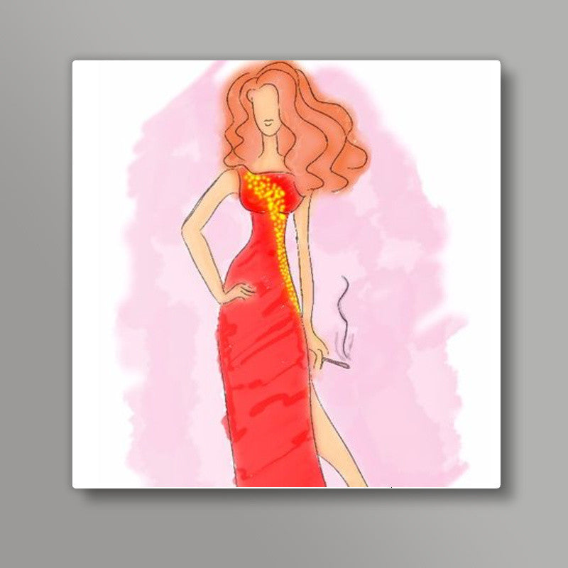 Wear Your Attitude Square Art Prints