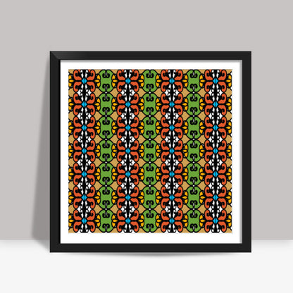 Colorful Ethnic Pattern Tribal Art Background Square Art Prints