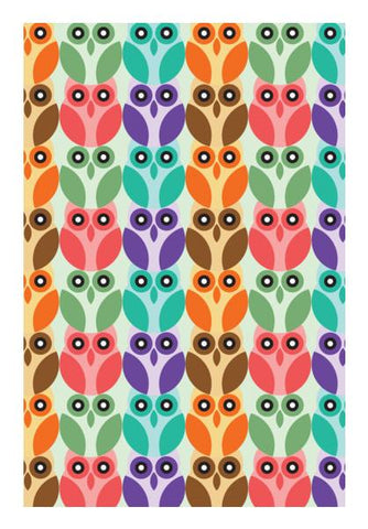 PosterGully Specials, Owl geometric pattern Wall Art