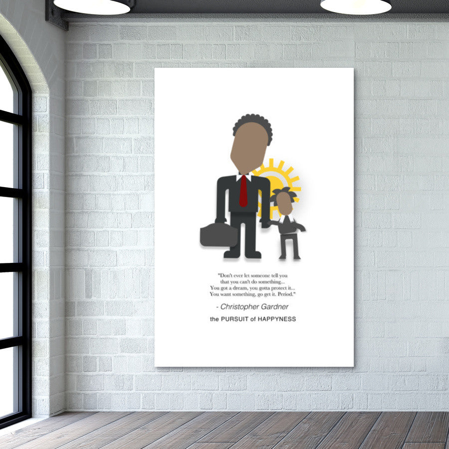 The Pursuit of Happyness |  Minimal Poster | Will Smith | Quotes Wall Art