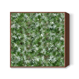 Green Digital Fashion Camouflage Pattern Background Design Square Art Prints