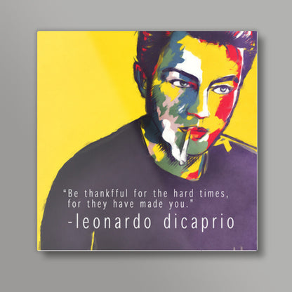 leonardo dicaprio fan art Square Art Prints