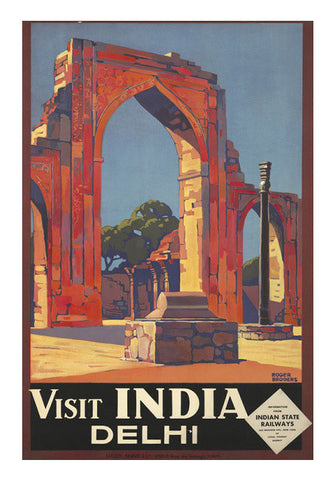 India State Railways Visit India Delhi | Roger Broders Wall Art