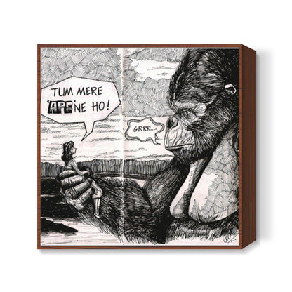 MONKEY CARICATURE POSTER Square Art Prints