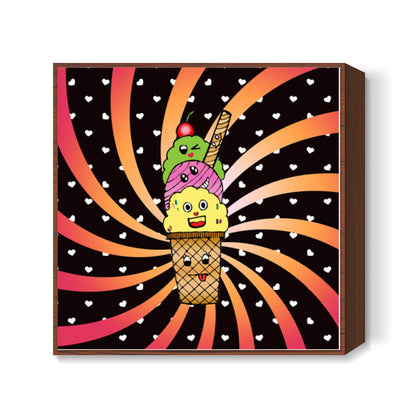 Ice Cream Square Art Prints