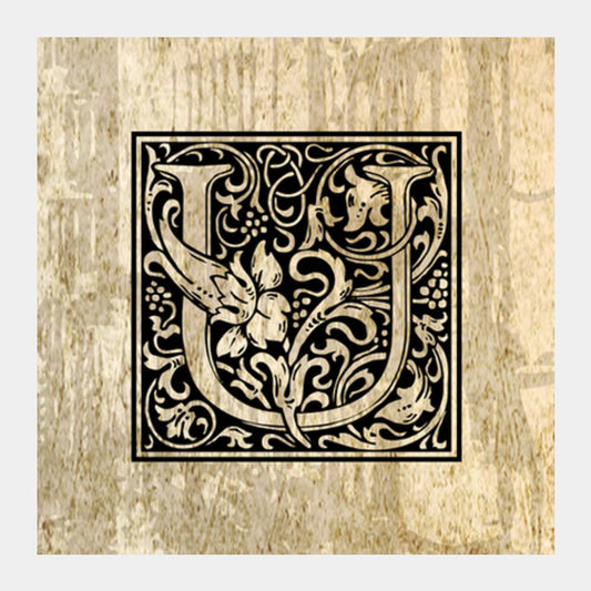 Ornate U Square Art Prints