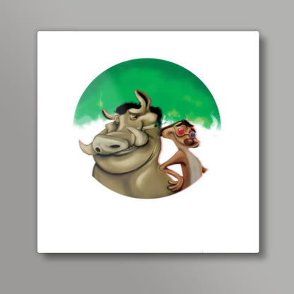 Timon and Pumba Square Art Prints