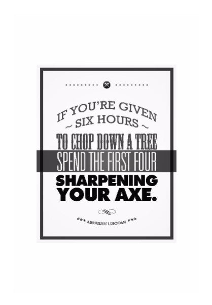 Wall Art, Abraham Lincoln Axe Quote