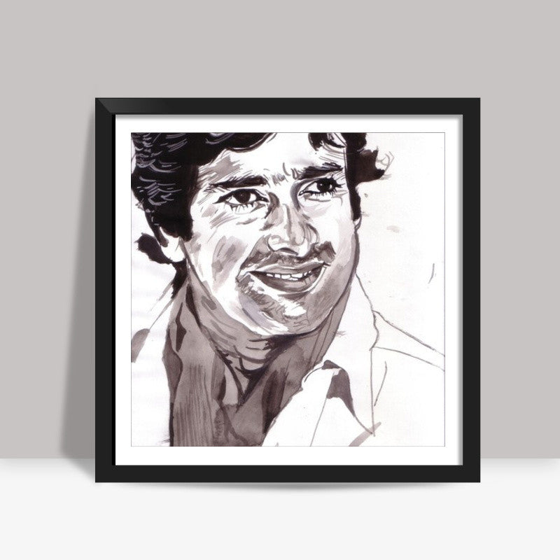 Bollywood star Shashi Kapoor- I smile; therefore I am Square Art Prints