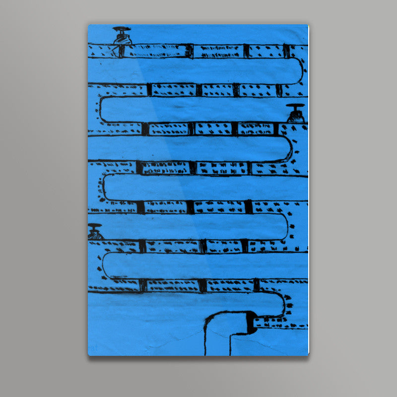 Pipeline Blue Wall Art