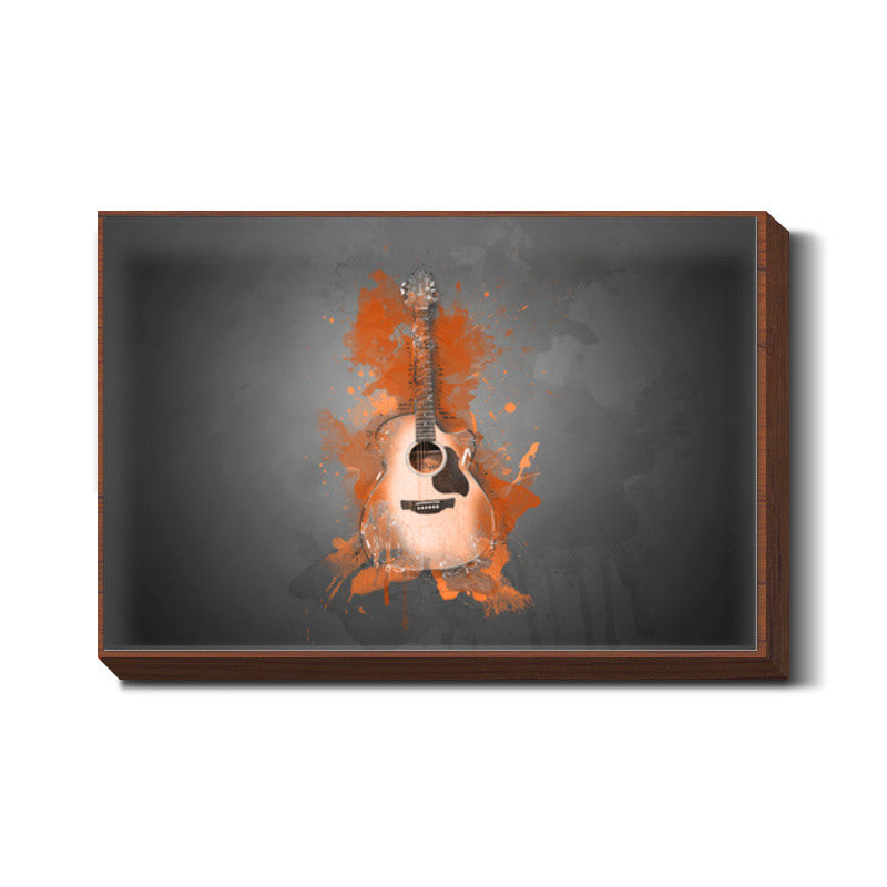 Guitar Splash – Orange Wall Art