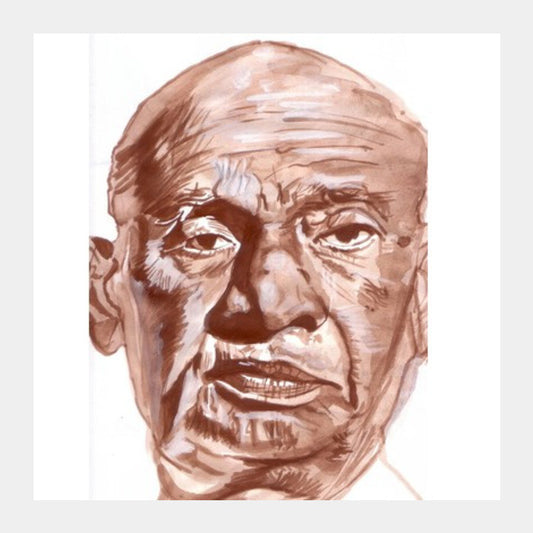 Square Art Prints, Indias Iron Man Sardar Vallabhbhai Patel Square Art Prints