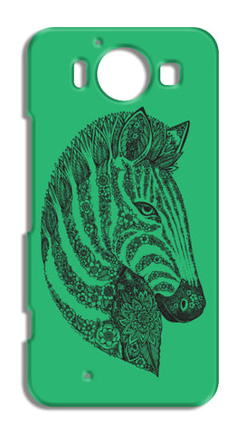 Floral Zebra Head Nokia Lumia 950 Cases