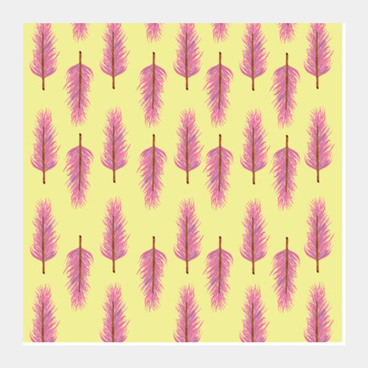 Feathery Affair Square Art Prints