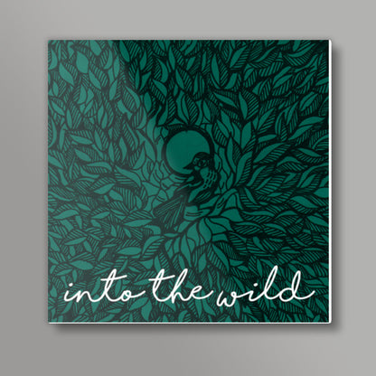 Into the wild free bird doodle Square Art Prints