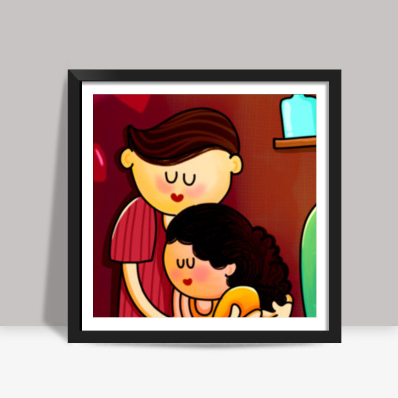 US (The Warm Hug) Square Art Prints