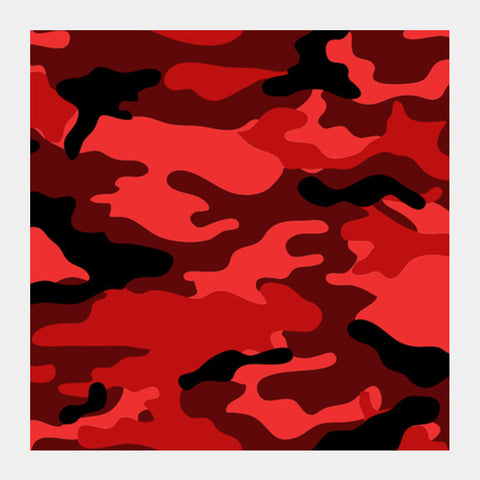 Red Camo Square Art Prints PosterGully Specials
