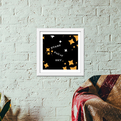 STARS FULL OF SKY Premium Square Italian Wooden Frames