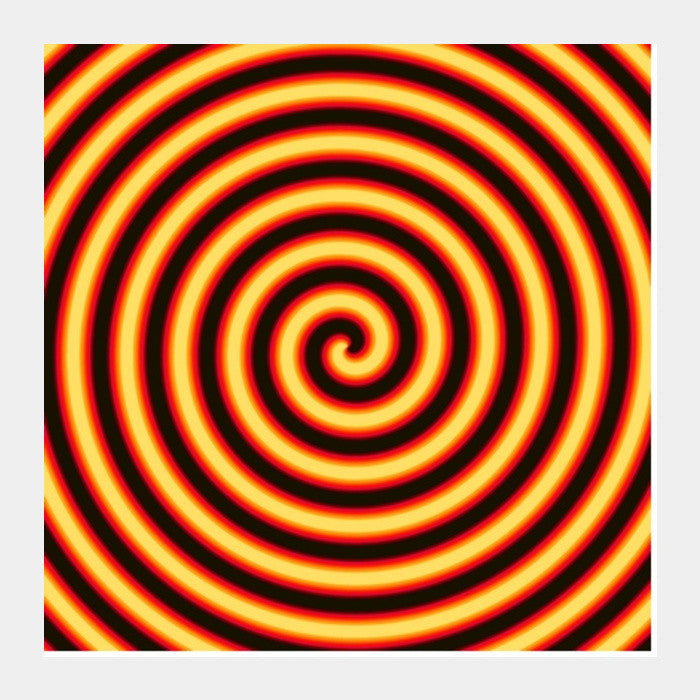 Square Art Prints, Orange Spiral Square Art Prints