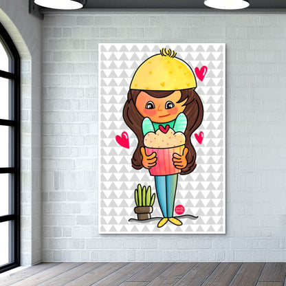 The Cupcake Girl Wall Art