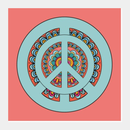 Square Art Prints, Peace Square Art Prints